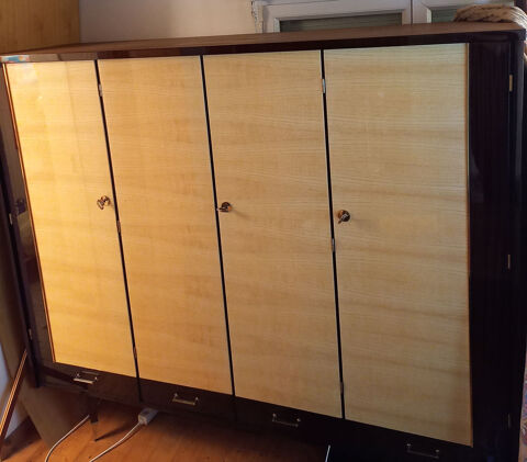Armoire 4 portes type palissandre bois blanc laqu 110 Mont-Saint-Martin (54)