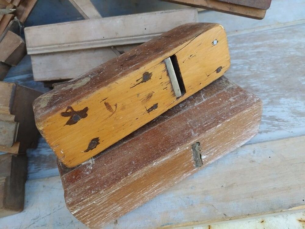 Lot Rabots Menuisier Bouvet Menuiserie Outil Ancien 