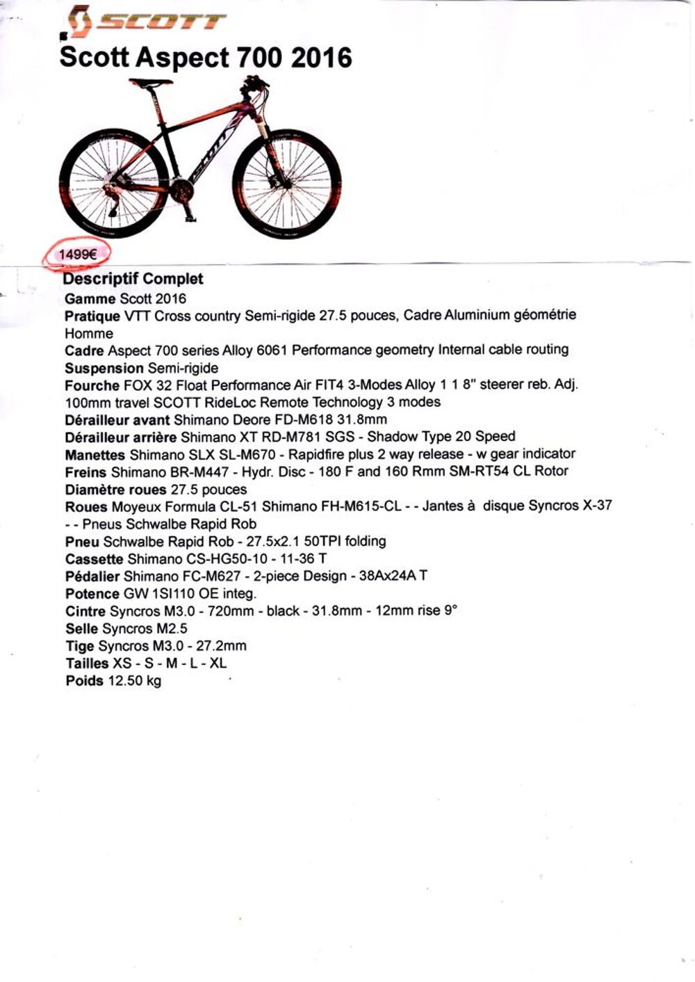 VTT Vélos