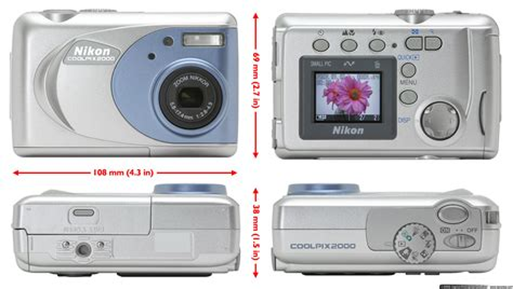 appareil Photo num&eacute;rique Nikon, Coolpix 2000 Photos/Video/TV