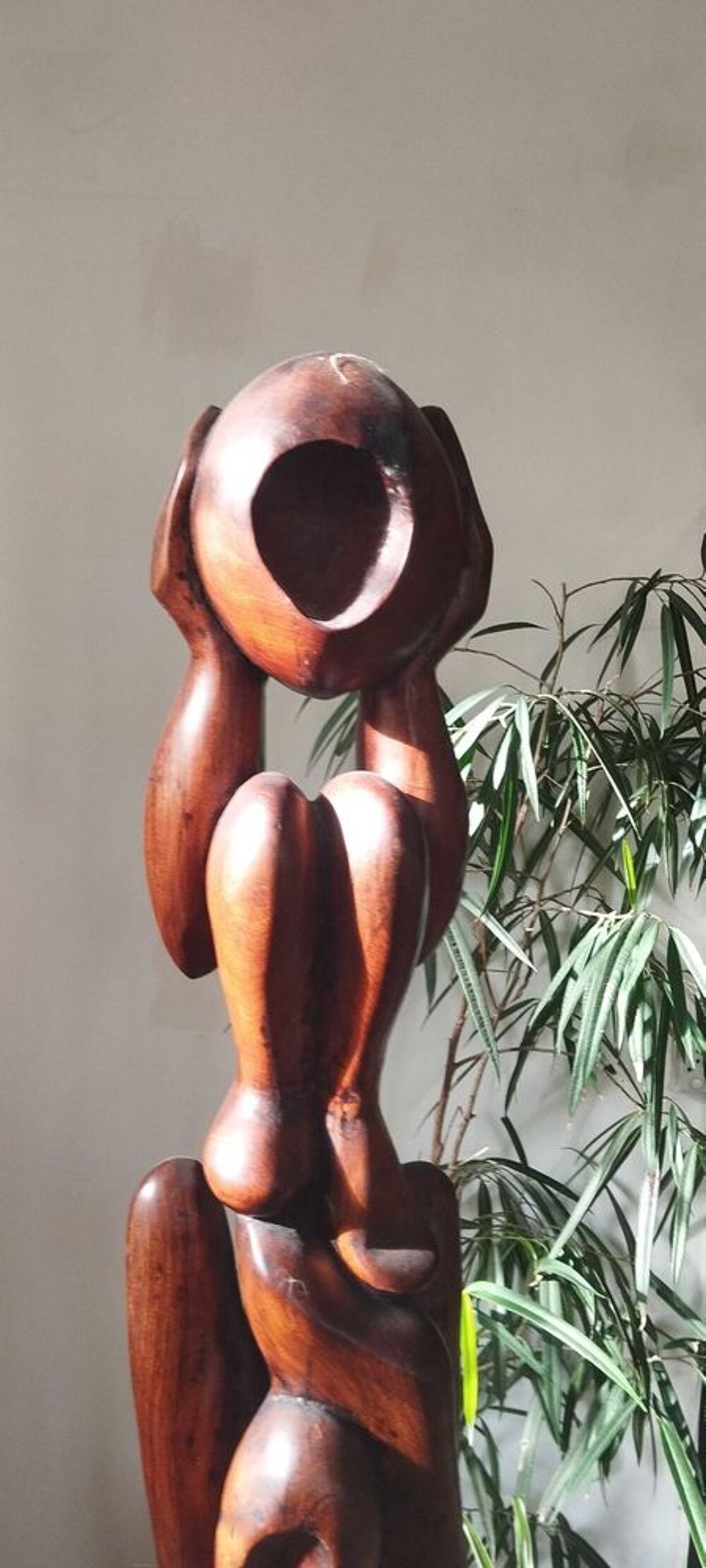 Vide grenier Vende grandes sculpture africains en bois d'&eacute;b&egrave;ne rouge provenance : S&eacute;n&eacute;gal et Mali 1990 tr&egrave;s bon &eacute;tat Décoration
