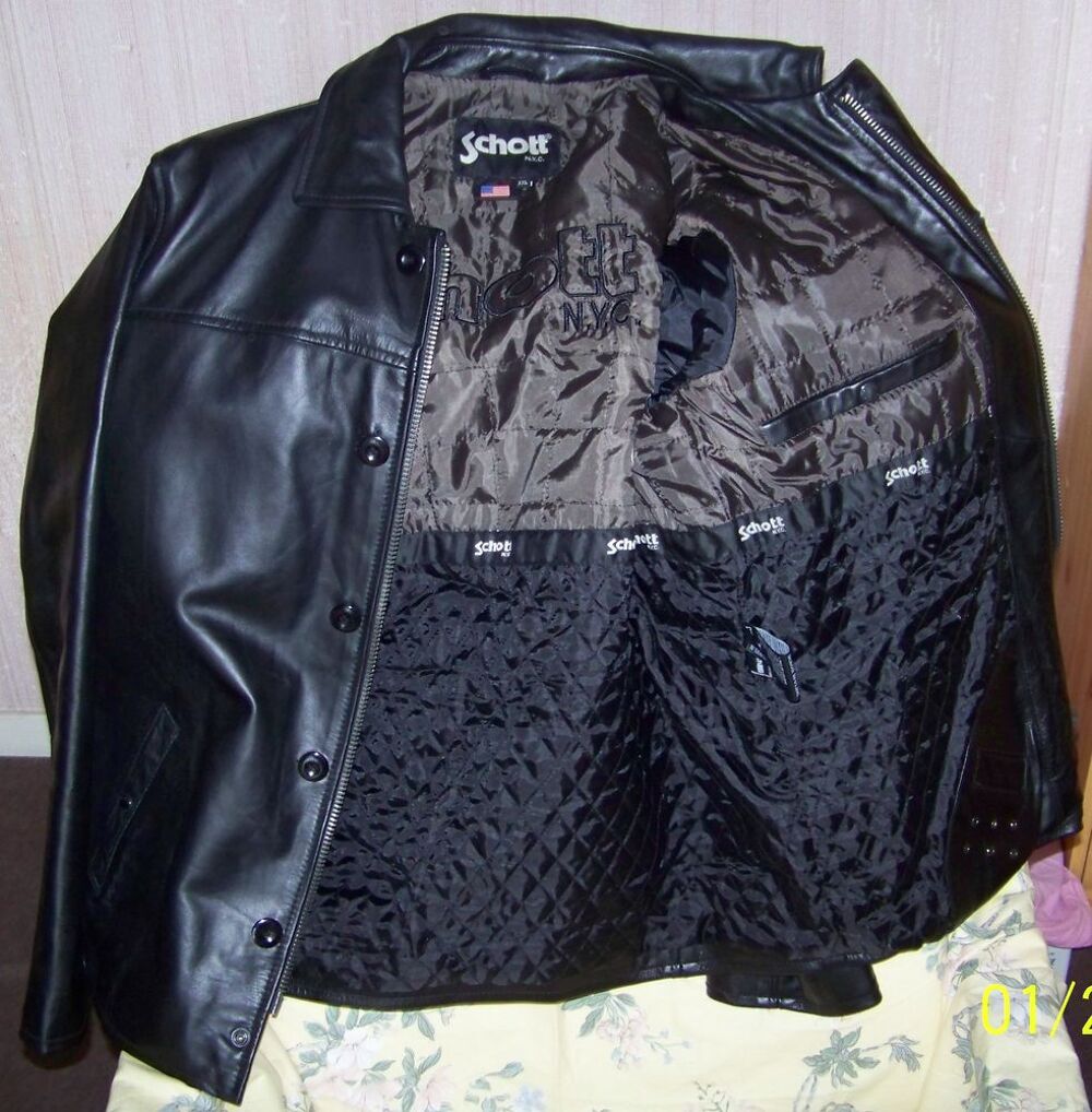 Veste cuir Schott Vêtements