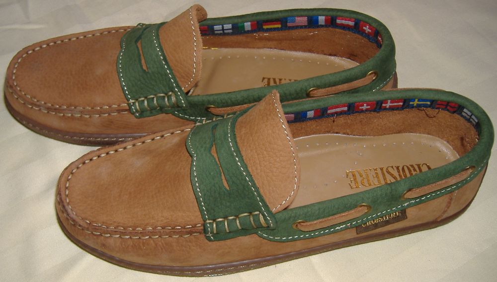 Mocassins marrons et vert - 40 - NEUFS - Chaussures