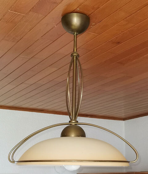 Lampe suspendue vintage en laiton 35 Staffelfelden (68)