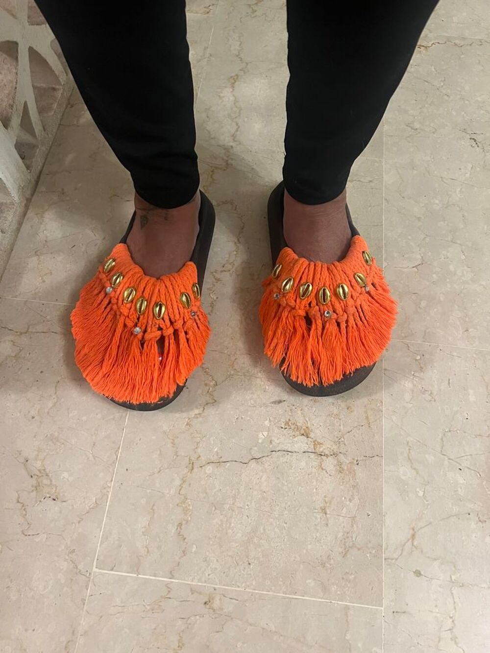 Magnifique chaussures macram&eacute; Chaussures