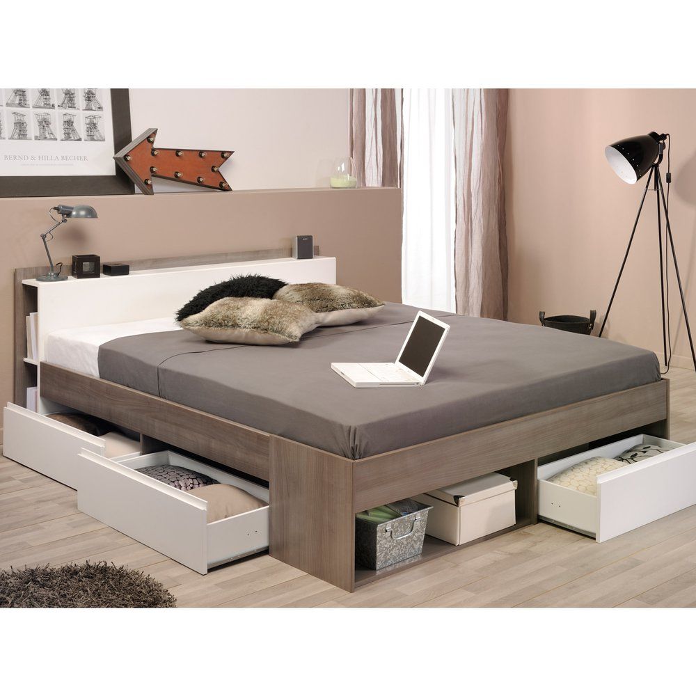 Lit 2 places 160&times;200 cm avec sommier Meubles