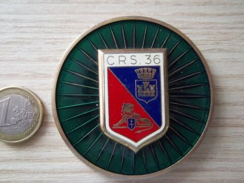plaque obsolète CRS 36 Thionville Dia.6,9 cm insigne collect 19 Valognes (50)