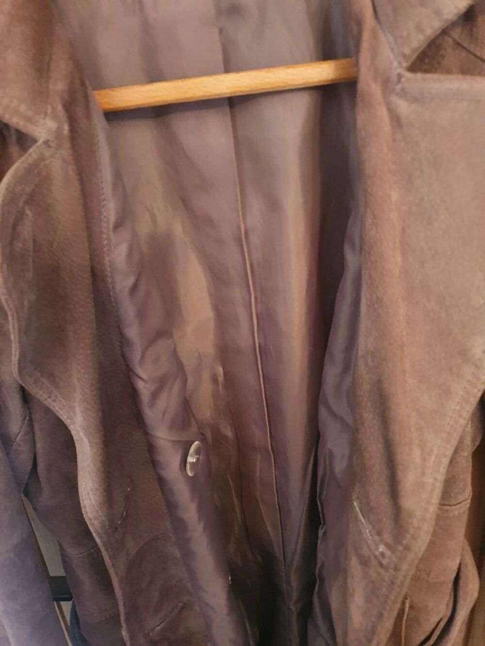 Manteau cro&agrave;"te de cuir Taille 40 (pas d'envoi ou de r&egrave;glement par PayPal) V�tements