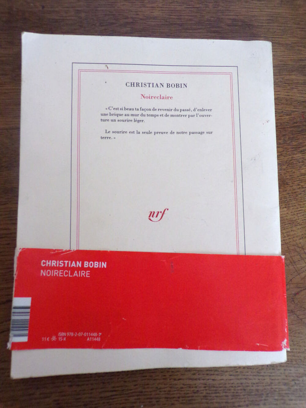 Noireclaire Christian Bobin &eacute;dition Gallimard nrf 2015 74 p Livres et BD