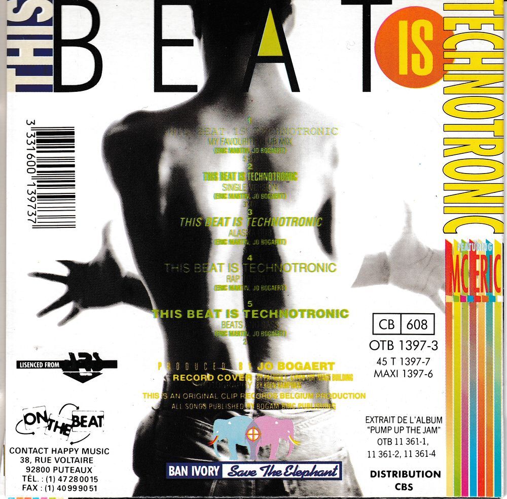 CD Technotronic Featuring MC Eric - This Beat Is CD et vinyles