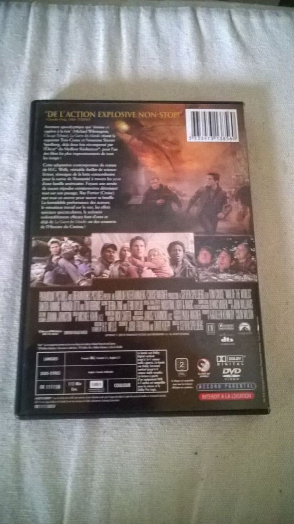 DVD La Guerre des Mondes
Steven Spielberg
2005
Excellent DVD et blu-ray