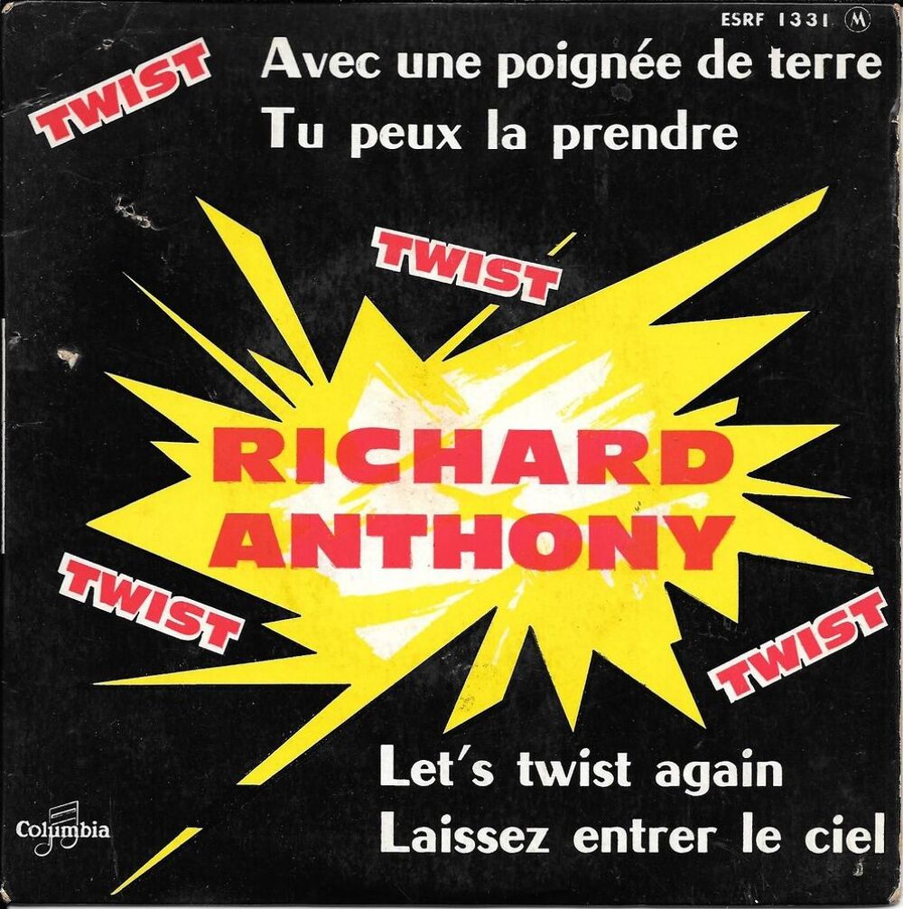 Richard Anthony : Avec Une Poign&eacute;e De Terre [Vinyle 45 tours CD et vinyles