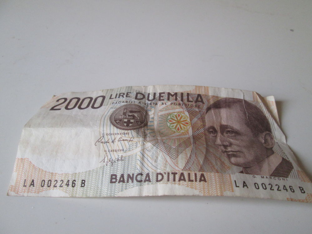 Monnaies &eacute;trang&egrave;res Lire ITALIENNES Billetterie