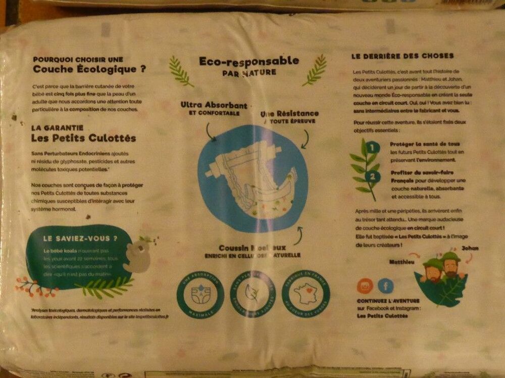 couche b&eacute;b&eacute; les petites culott&eacute;s taille 4 Puériculture