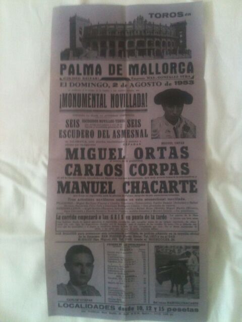 Affiche espagnole de toros 10 Rouen (76)