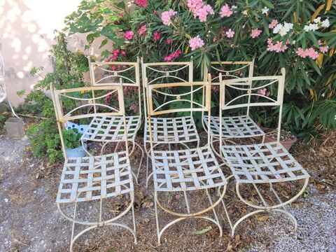 6 CHAISES EN FER FORGE 150 Martigues (13)
