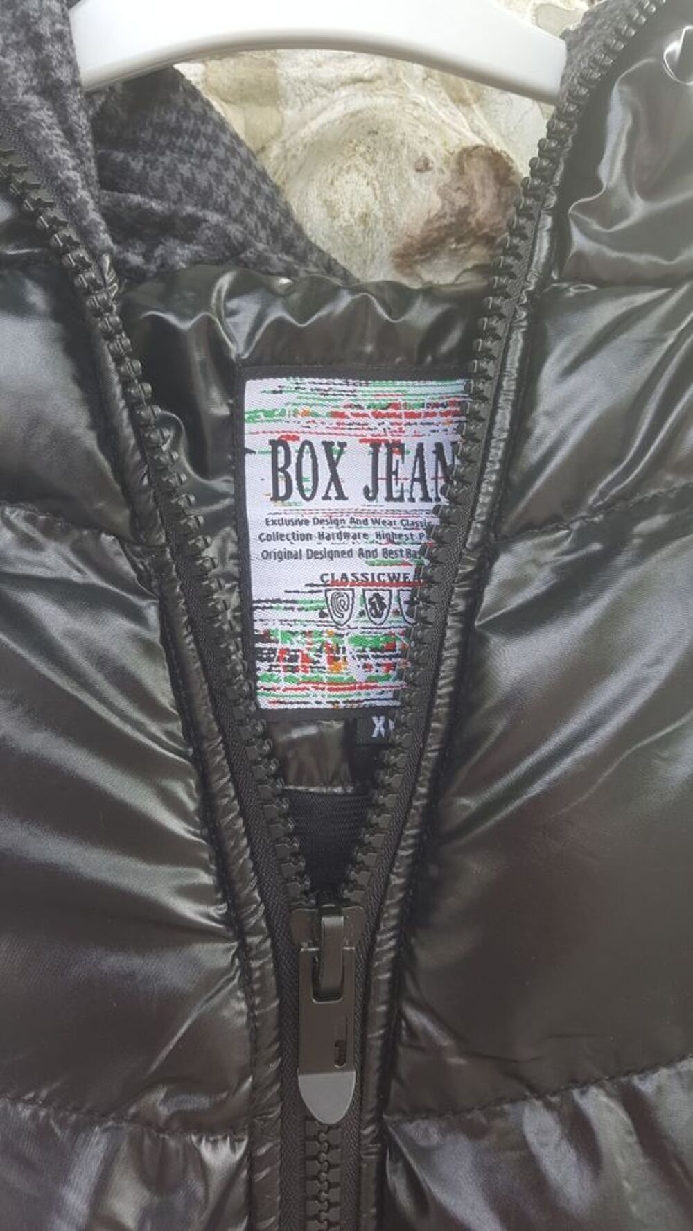 Gilet matelasse noir Vêtements