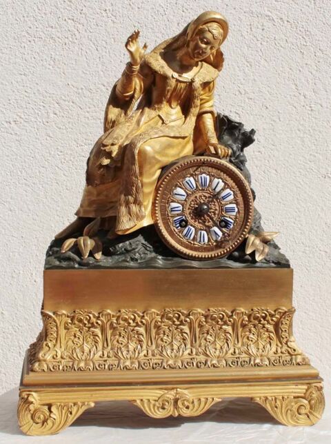 ANCIENNE HORLOGE PENDULE EMPIRE en BRONZE TAROT 700 Nice (06)