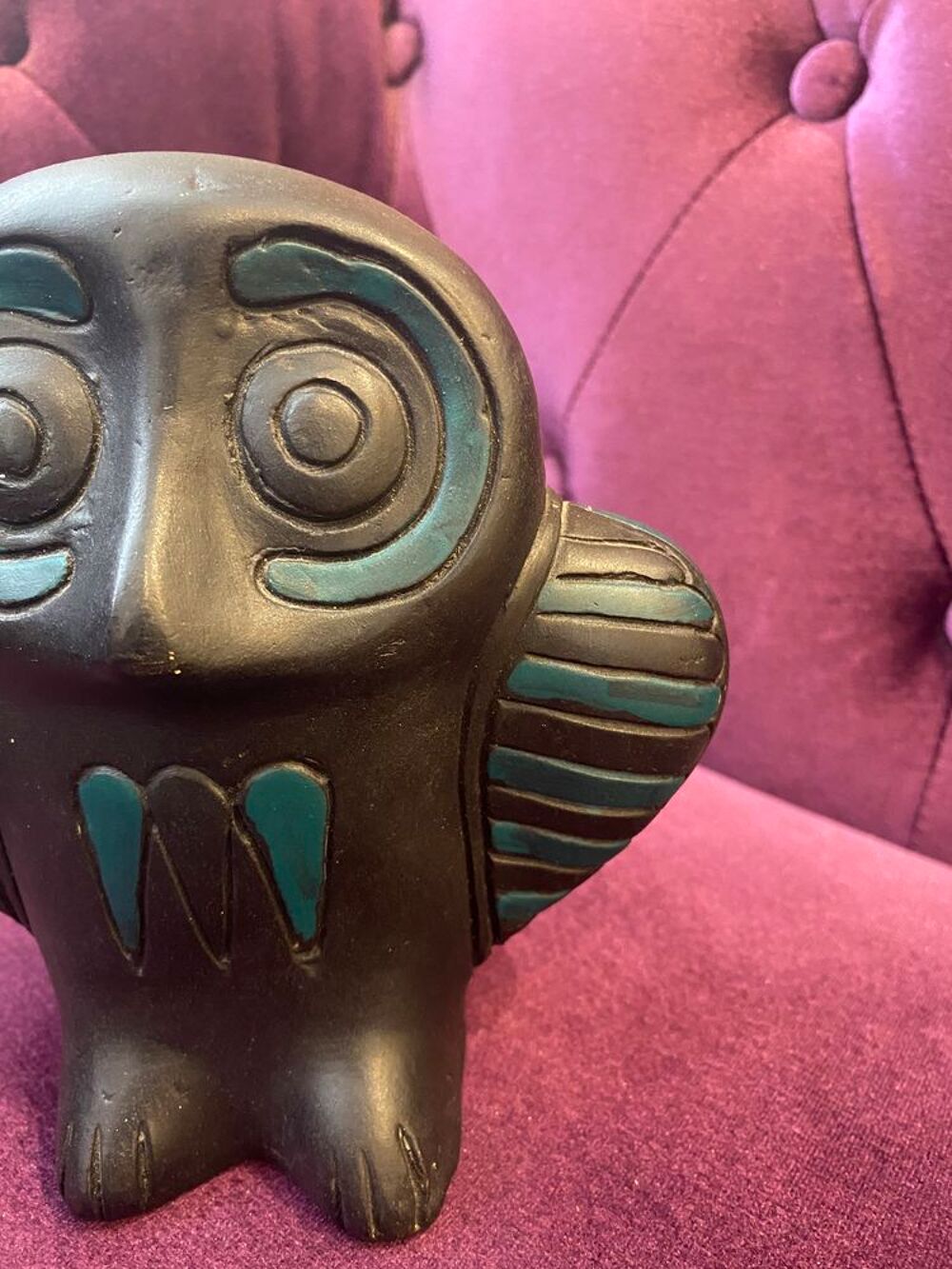 Hibou vert et noir 