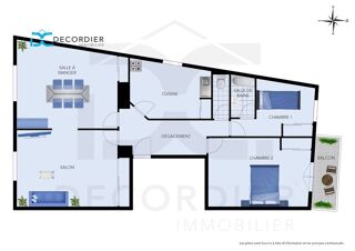  Appartement � vendre 3 pi�ces 86 m�