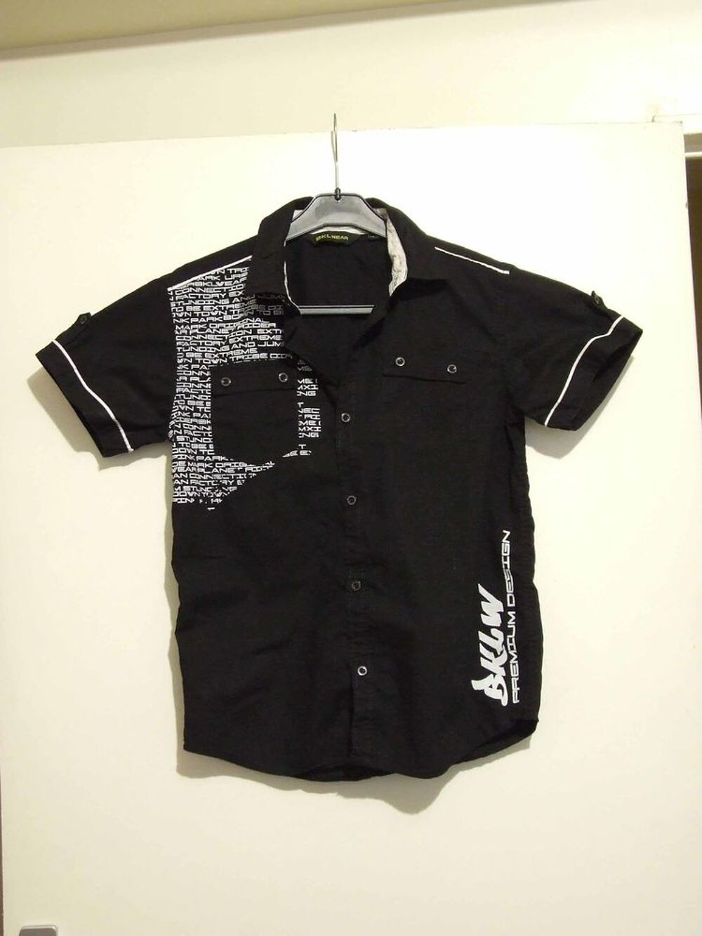 Chemise noire, BKL WEAR, 14&nbsp;ans, TBE Vêtements enfants