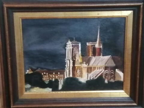 HUILE SUR TOILE/NOTRE DAME DE PARIS 550 Capvern (65)