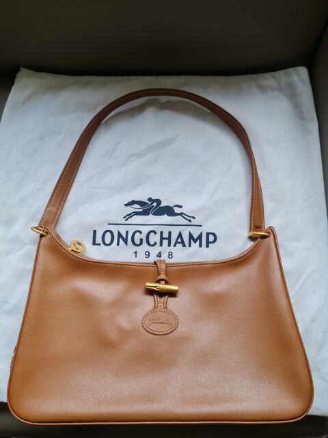 Authentique sac roseau Longchamp camel port paule 40 Reims (51)