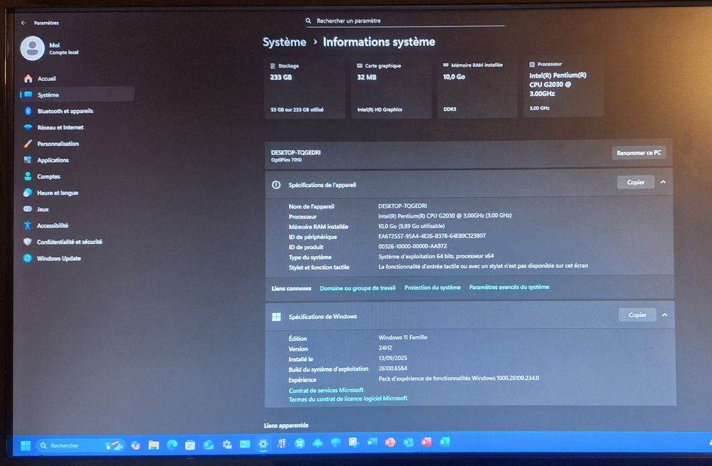 Dell Optiplex 7010 Matériel informatique