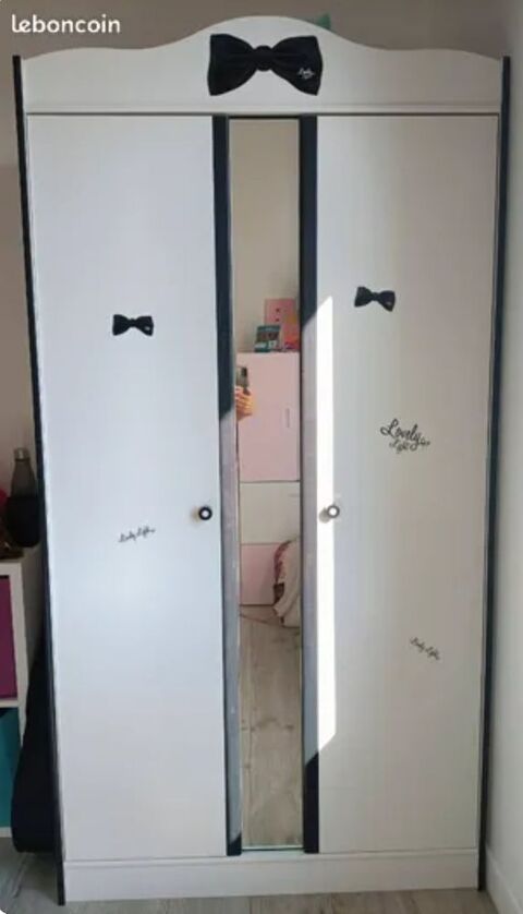 ARMOIRE CHAMBRE FILLE ÉTAT NEUF 140 Ballon (72)