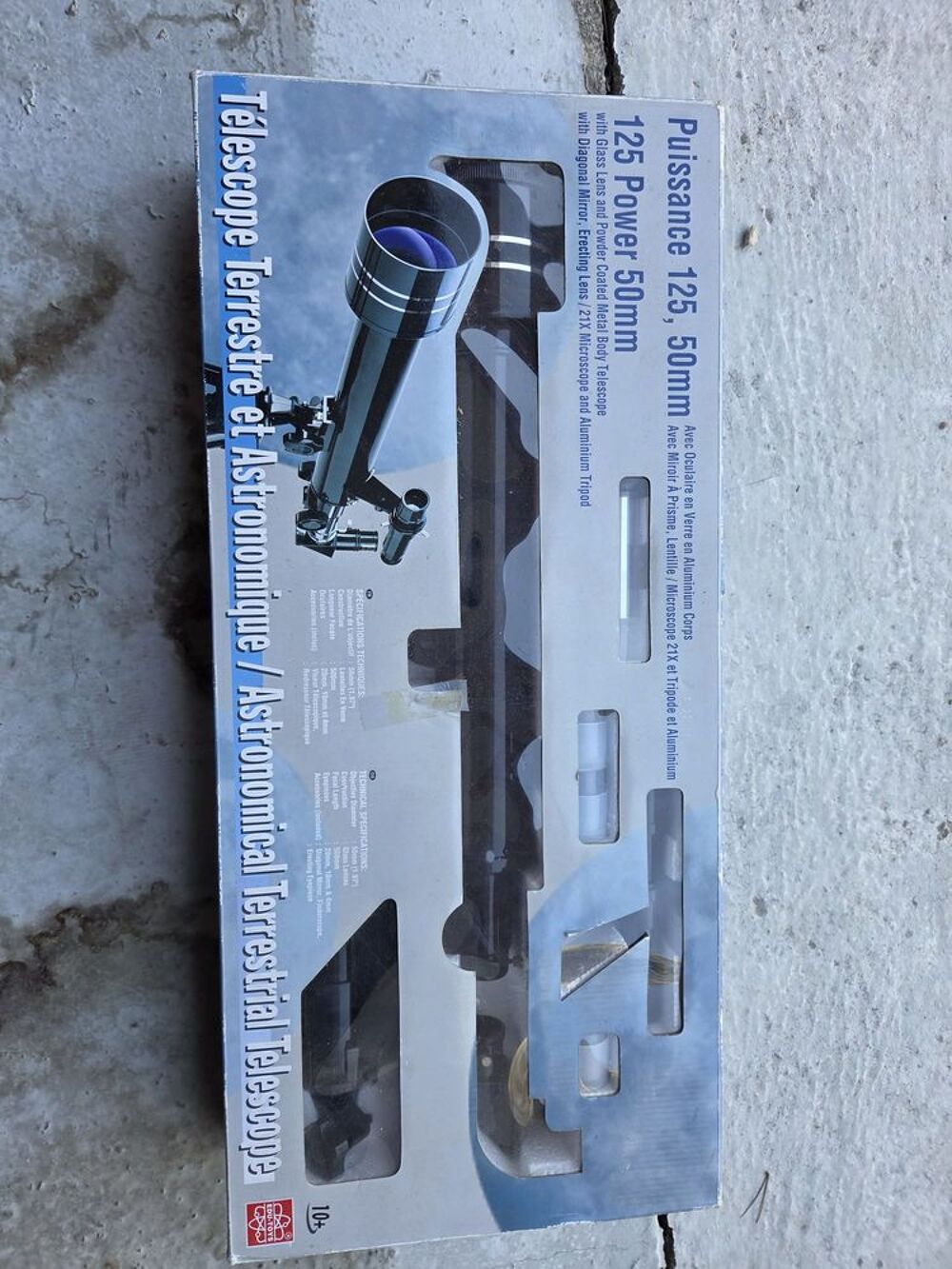 T&eacute;lescope astronomique et terrestre 125&times; ? Avec tr&eacute;pied Jeux / jouets
