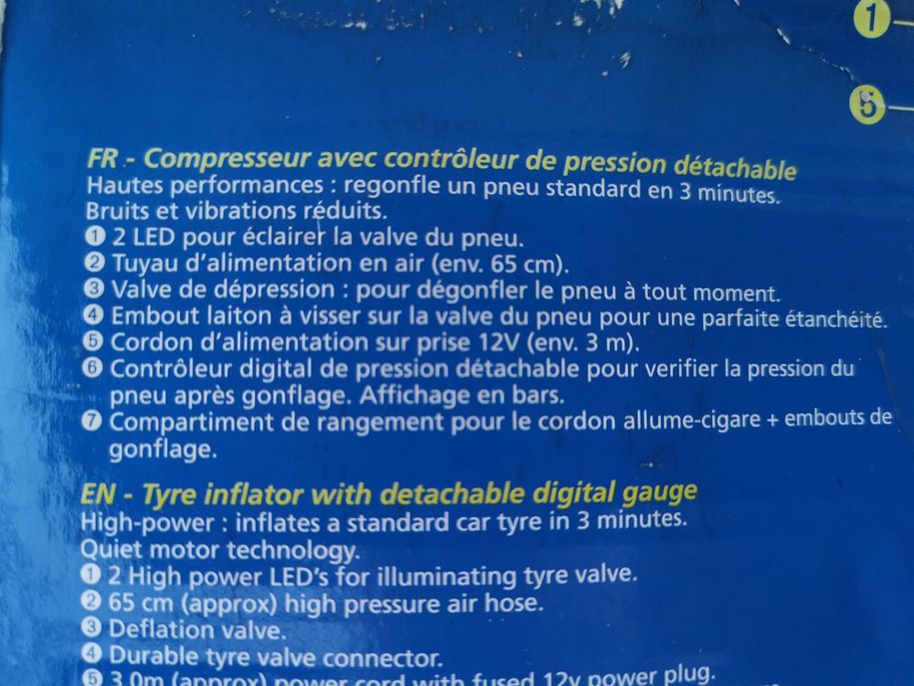 Compresseur 12 V Michelin Bricolage