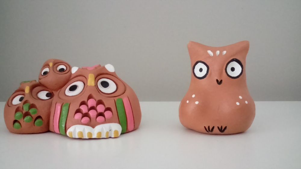 Lot de 2 chouettes 