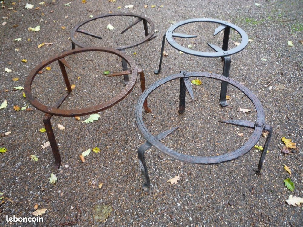 Tr&eacute;pieds chemin&eacute;e fer forg&eacute; Bricolage