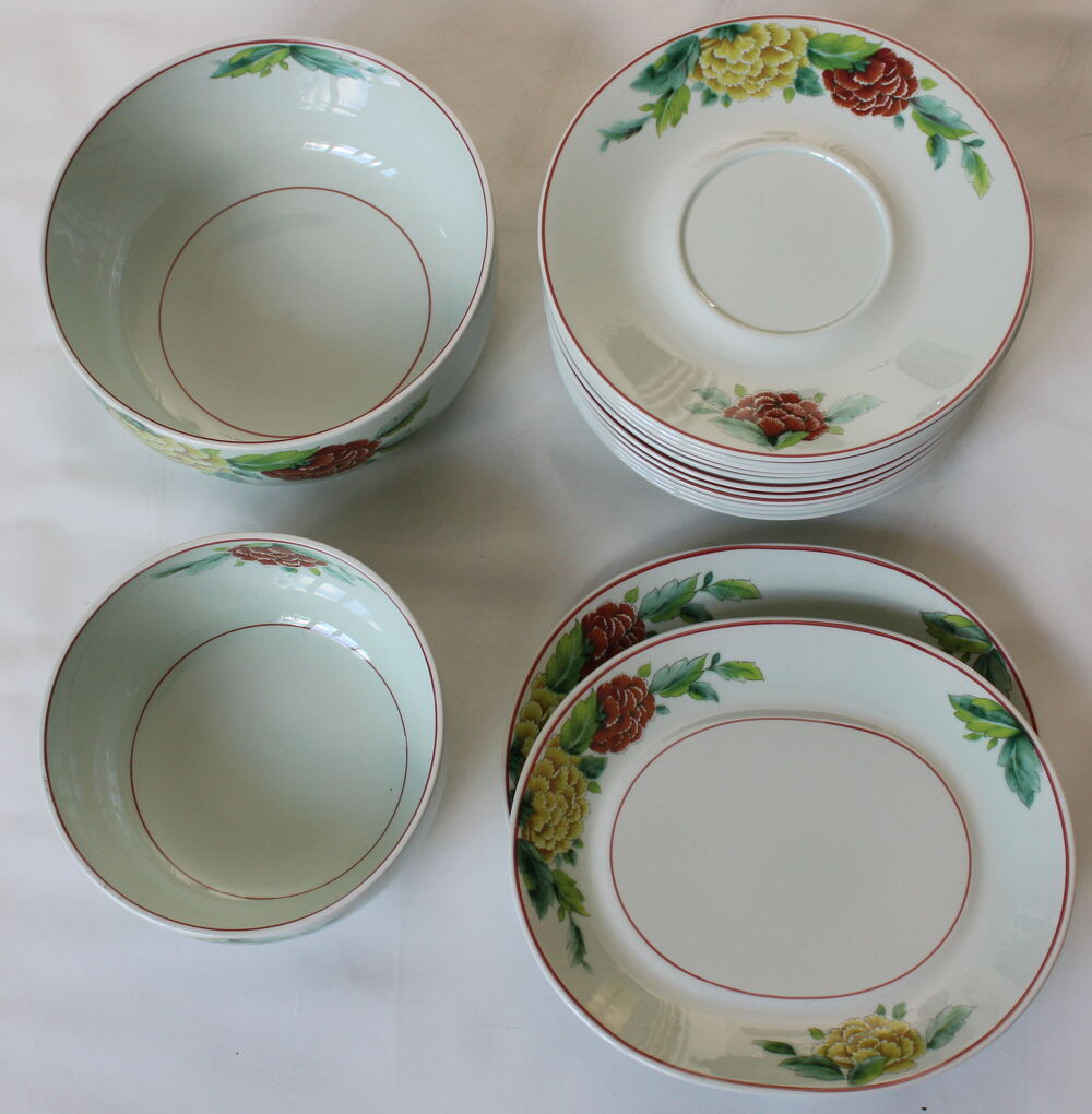 VILLEROY &amp; BOCH mod&egrave;le T'chou pivoines Cuisine