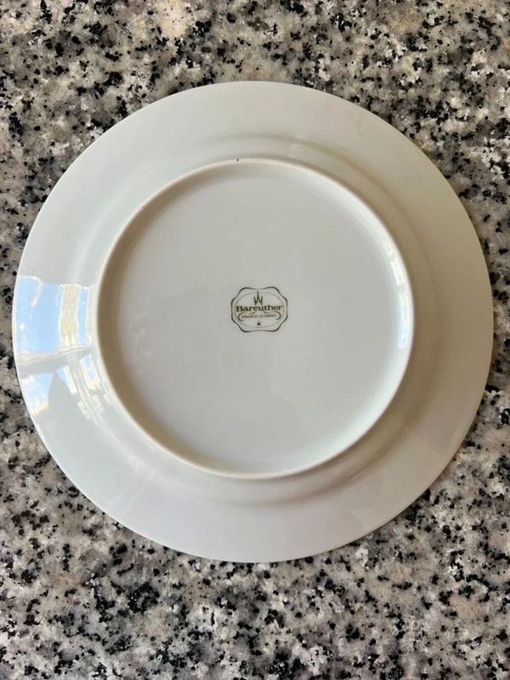 Service 6 assiettes &agrave; dessert Bareuther Bavaria. Porcelaine Décoration