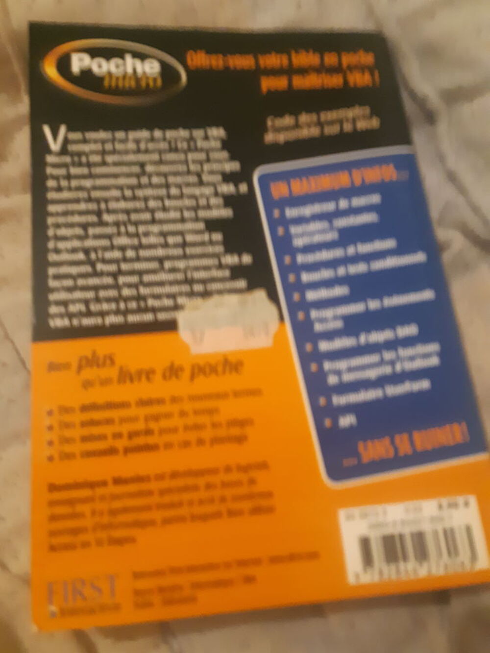 Livre VBA VISUAL BASIC Livres et BD