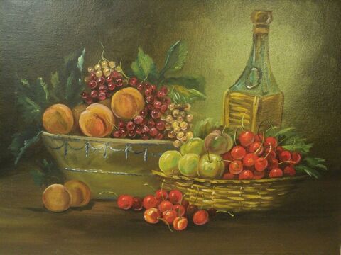 Tableau Nature Morte aux Fruits XX�me Sign�e. 70 Loches (37)