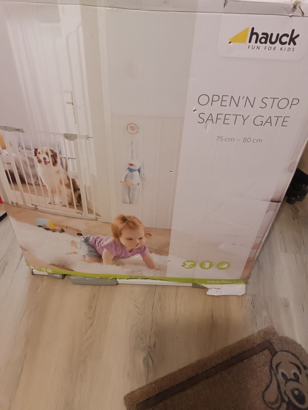 Barri&egrave;re de S&eacute;curit&eacute; Hauck Open'n Stop Blanche Mobilier enfants
