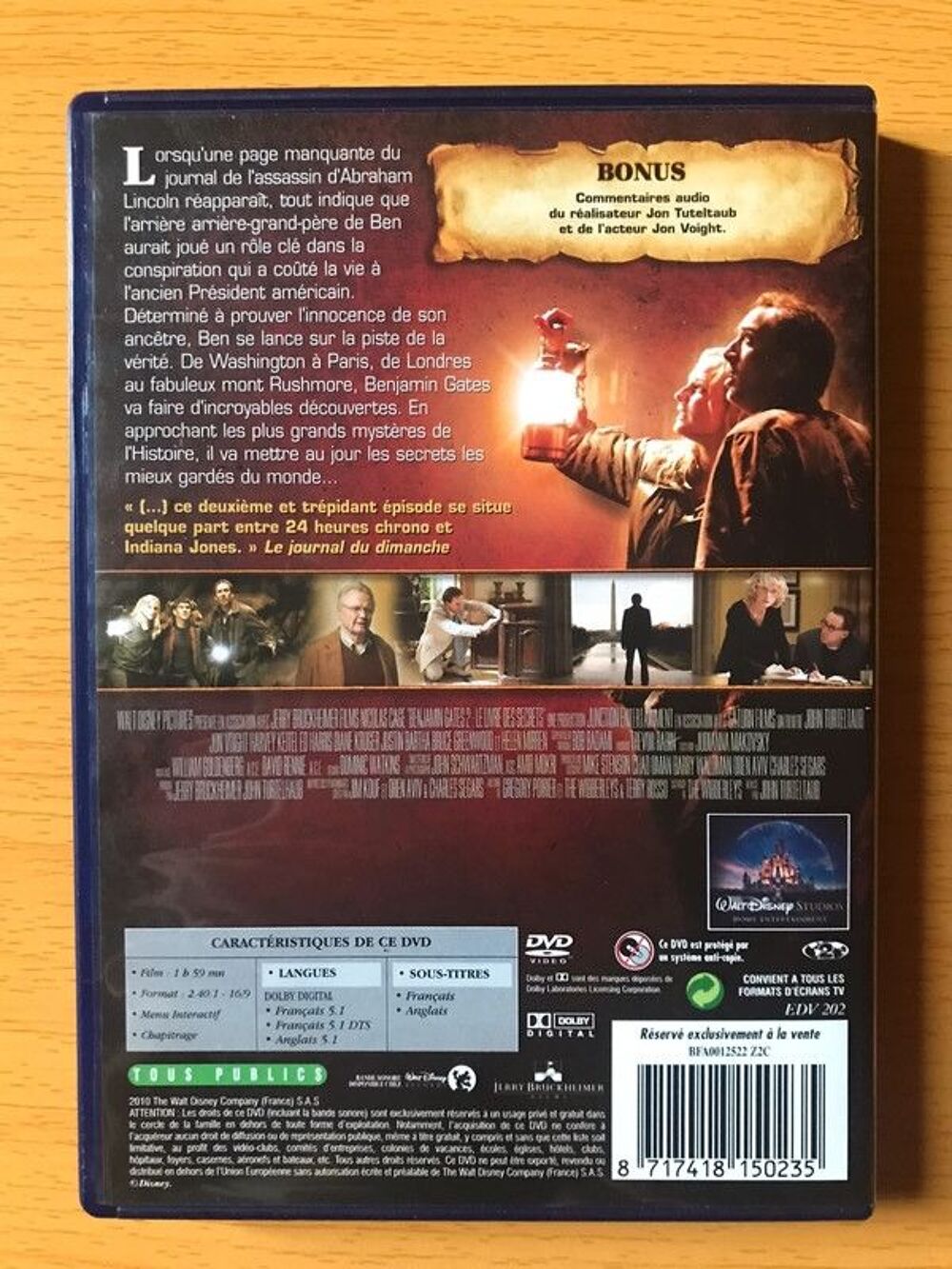 DVD Benjamin Gates 2: Le livre des secrets DVD et blu-ray