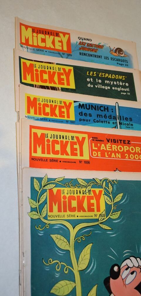 Lot Revues - Le Journal de Mickey x 5 - 1972 - 1035  1039 5 Roissy-en-Brie (77)
