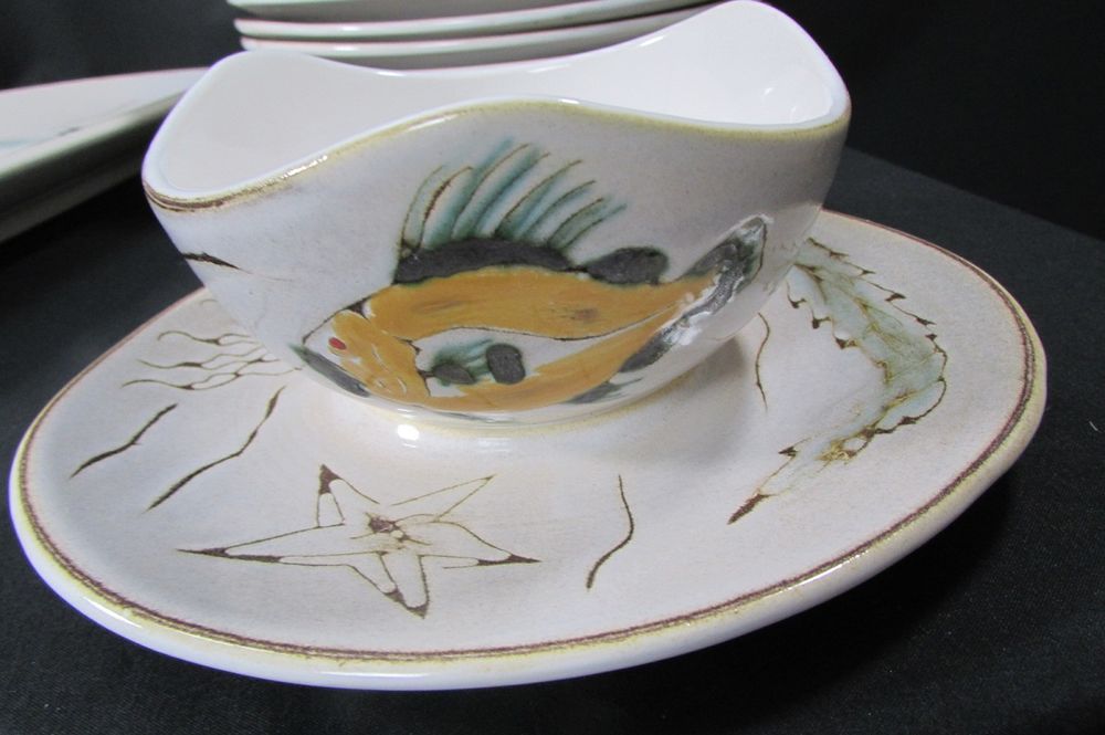 Service &agrave; poisson, 1960s , M.B.F.A, Par ETEL Décoration