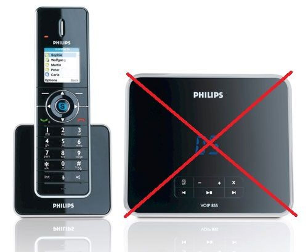 combin&eacute; Philips Skype Téléphones et tablettes