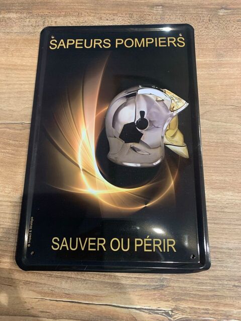 Plaque dcorative  \'\'  Pompier  \'\' 6 Saleilles (66)