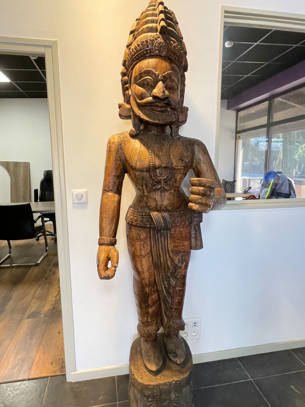 Statue Shiva bois Décoration