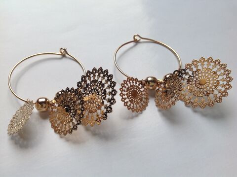 BOUCLES OREILLES DORE 3 TAILLES ANNEAU Envoi Possible
2 Trgunc (29)
