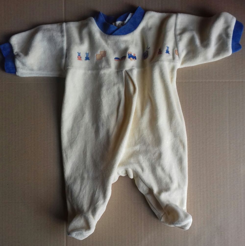 Pyjama jaune pale - motifs jouets - 1 mois Puériculture