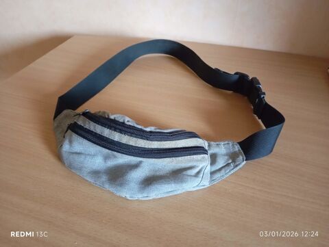 Sac banane en tissus gris bleu 0 Talence (33)