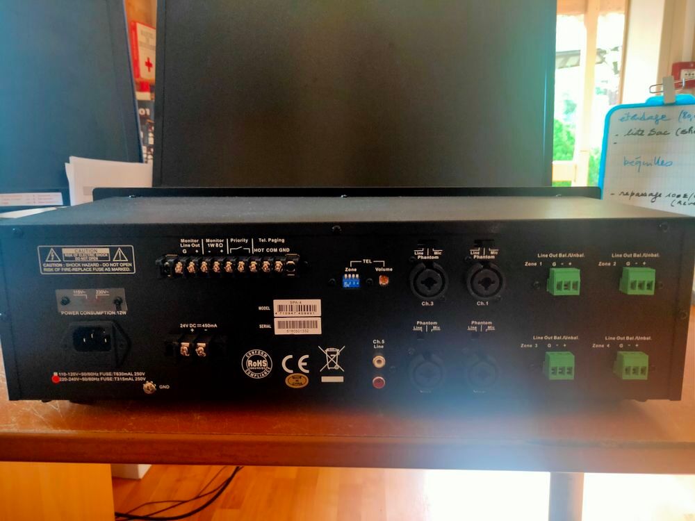 Amplificateur m&eacute;langeur matriciel Rondson SPA-4 Audio et hifi