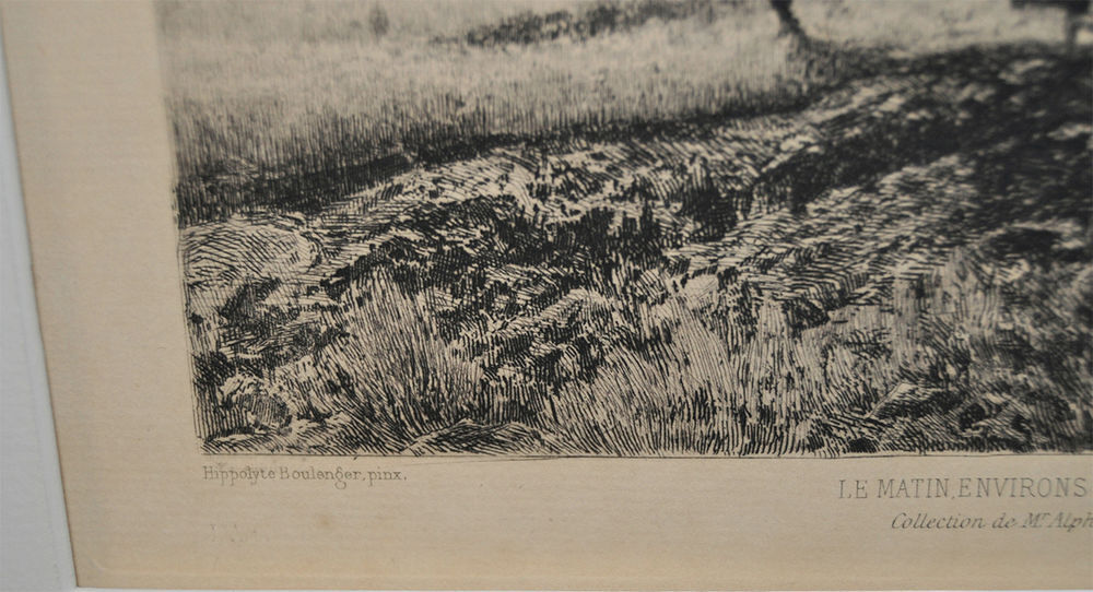 Lithographie Th.Chauvel "Le matin environs de tervueren" Décoration