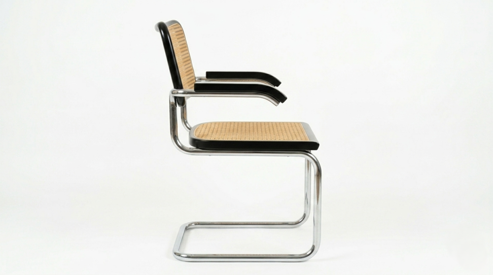 Fauteuil Cesca B64 noir Bauhaus Marcel Breuer, Italie Meubles